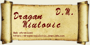 Dragan Miulović vizit kartica